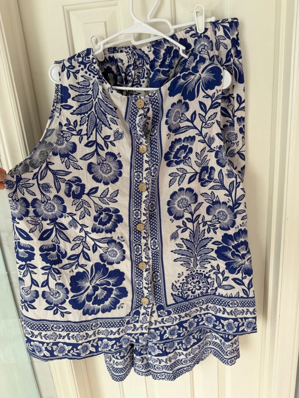RACHEL ZOE 2 Piece Blue Floral  Pants and Tank Top Set Size 2X - Picture 7 of 12